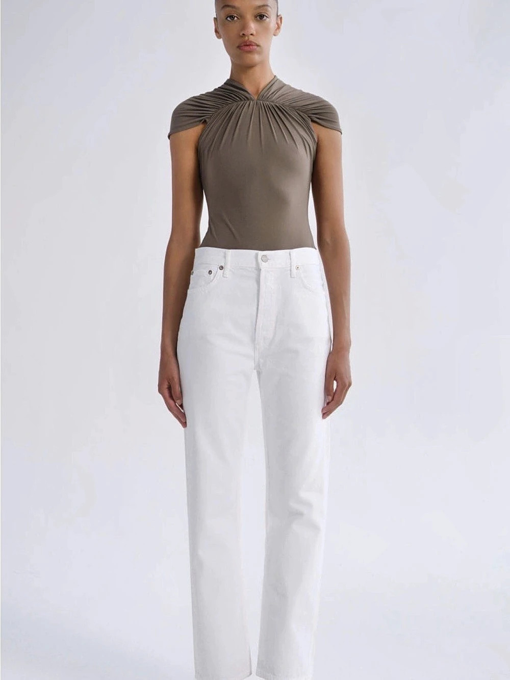$388 Agolde 90’s pinch waist in white size 27